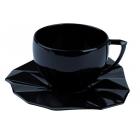 P-Tasse Th� ( tasse Noir / sous-tasse Noir )