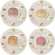 Coffret 4 assiettes dessert assorties