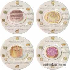Coffret 4 assiettes dessert assorties