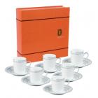 Coffret 6 P-Tasse caf� Excentric Bleu