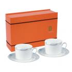 Coffret 2 P-Tasse D�jeuner Excentric Bleu