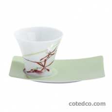 P-Tasse gobelet soucoupe rose