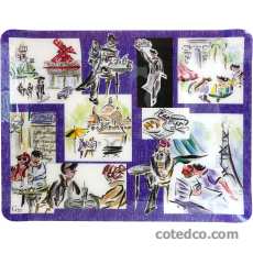 Plateau GM M�lamine - 48x38 cm - Joli Paris