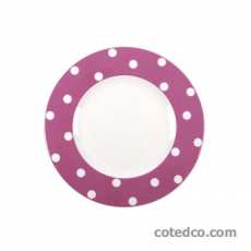 Assiette Plate 29cm -  Pois Violet