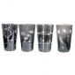 Coffret de 4 Gobelets Hauts Geometry Noir