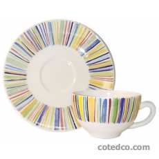 Coffret de 2 tasses et soucoupes d�jeuner - 32 cl - diam. 18 cm