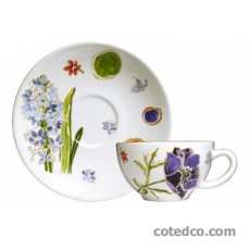 Coffret de 2 tasses et soucoupes d�jeuner - 40 cl - diam. 18 cm