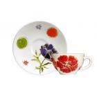 Coffret de 6 tasses et soucoupes th� - 20 cl - diam. 15,3 cm