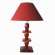 Lampe Paco Rouge & Orange hauteur 72cm
