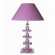Lampe Paco Rose & Transparente hauteur 72cm