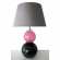 Lampe Cristo Rose & Noir hauteur 62cm