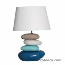 Lampe Galeo Bleu Ficelle hauteur 61cm