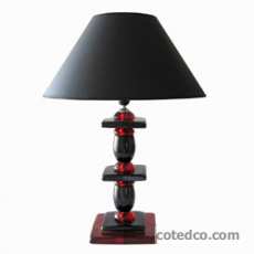 Lampe Paco Rouge & Noir hauteur 72cm