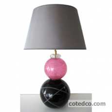 Lampe Cristo Rose & Noir hauteur 62cm