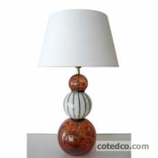 Lampe Cristo Ocre & Ivoire hauteur 62cm