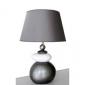 Lampe Galet Platine & Blanc hauteur 56cm