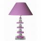 Lampe Paco Rose & Transparente hauteur 72cm
