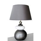Lampe Galet Platine & Blanc hauteur 56cm