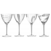 Coffret 4 Verre � vin - Jazz Blanc