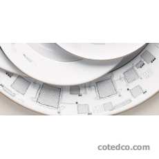 Assiette de pr�sentation  - 31 cm - Satin Platine