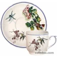Coffret de 6 tasses et soucoupes caf� - 11 cl - diam. 14 cm