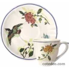 Coffret de 6 tasses et soucoupes th� U.S. - 25 cl - diam. 15,3 cm