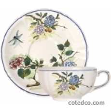 Coffret de 2 tasses et soucoupes d�jeuner - 40 cl - diam. 18 cm