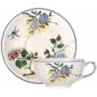 Coffret de 2 tasses et soucoupes d�jeuner - 40 cl - diam. 18 cm