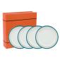 Coffret 4 Assiettes dessert 210mm Perles Turquoise