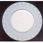 Assiette plate Bleu