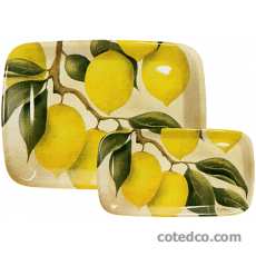 Plateau m�lamine - 49x35.5 cm - Orchard Lemon