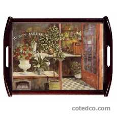 Plateau bois - 44.5x34.5 cm - Flower Shops