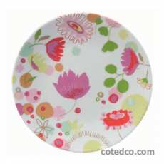 Assiette dessert 215mm Fleurs Rose