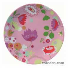 Assiette plate 265mm Fleurs Rose