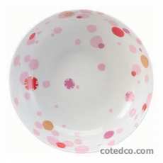 Assiette creuse 175mm Pois Rose