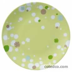 Assiette plate 265mm Pois Vert