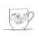 Paire-tasse Caf� Europe -violettes-