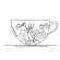 Paire-tasse Th� -violettes-