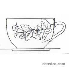 Paire-tasse d�jeuner -fraise des bois-