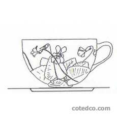 Paire-tasse Th� -violettes-