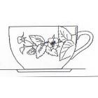Paire-tasse d�jeuner -fraise des bois-