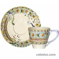 Coffret de 6 tasses et soucoupes th� U.S. - 25 cl - diam. 15,3 cm