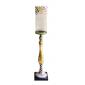 Bougeoir sur pied avec verre ht : 92cm diam 16.5cm