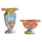 Vase  Ht : 17.5cm / 27 x 17.5cm