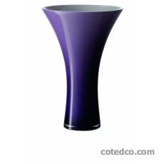 Vase 30cm Pourpre Doubl� Blanc