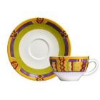 Coffret de 6 tasses et soucoupes th� - 20 cl - diam. 15,3 cm
