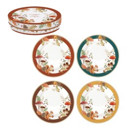 Coffret 4 assiettes à fromage 19cm