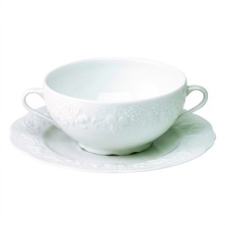 Bol à bouillon et soucoupe