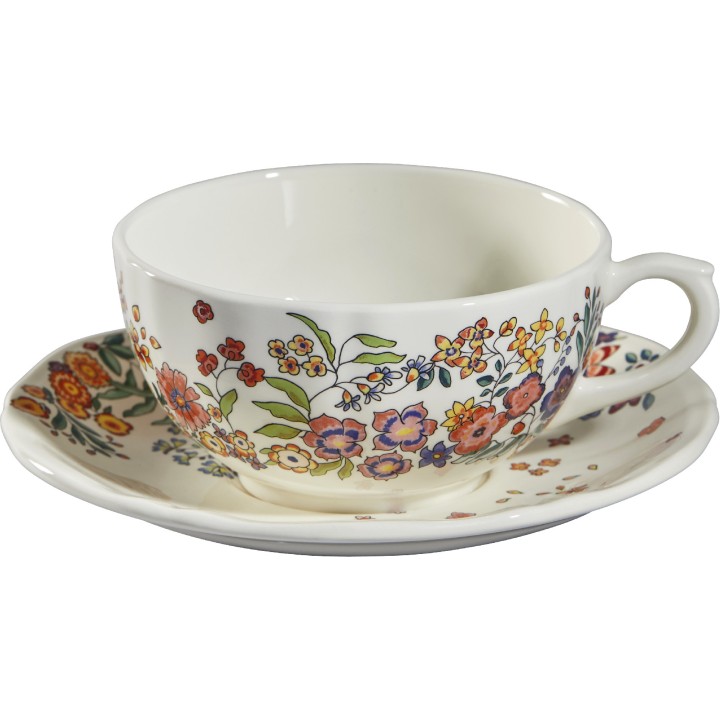 Coffret de 2 tasses et soucoupes déjeuner - 40 cl - diam. 18 cm